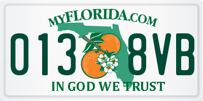 FL license plate 0138VB