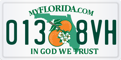 FL license plate 0138VH