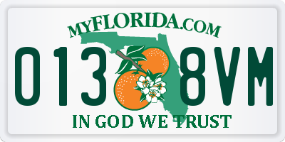 FL license plate 0138VM