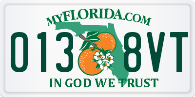 FL license plate 0138VT