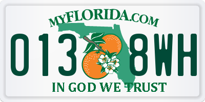 FL license plate 0138WH