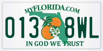 FL license plate 0138WL