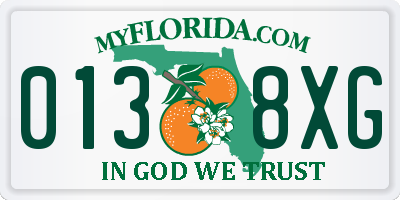 FL license plate 0138XG