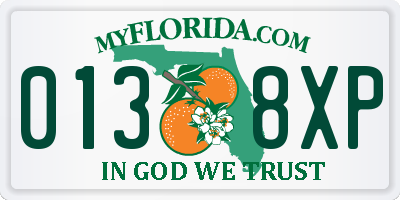 FL license plate 0138XP