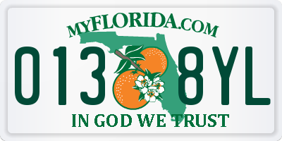 FL license plate 0138YL