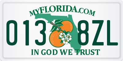 FL license plate 0138ZL