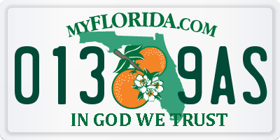 FL license plate 0139AS