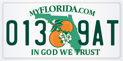 FL license plate 0139AT