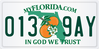 FL license plate 0139AY