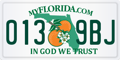 FL license plate 0139BJ