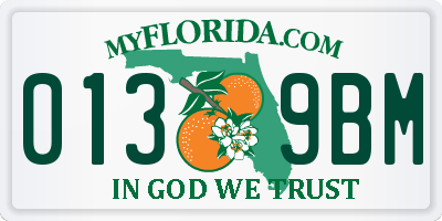 FL license plate 0139BM