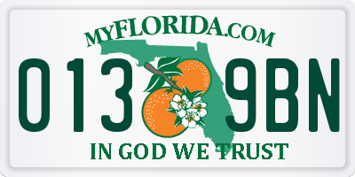 FL license plate 0139BN