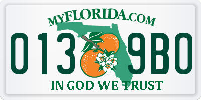 FL license plate 0139BO