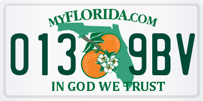 FL license plate 0139BV