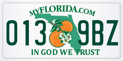 FL license plate 0139BZ