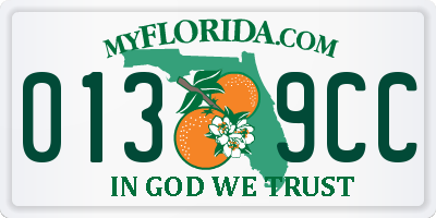 FL license plate 0139CC