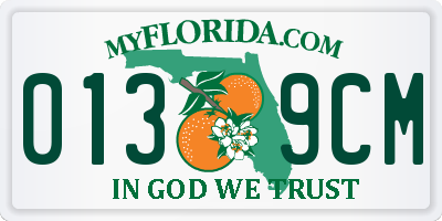 FL license plate 0139CM