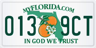 FL license plate 0139CT