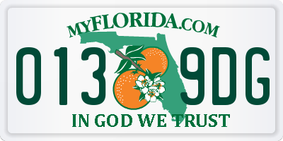 FL license plate 0139DG
