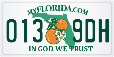 FL license plate 0139DH