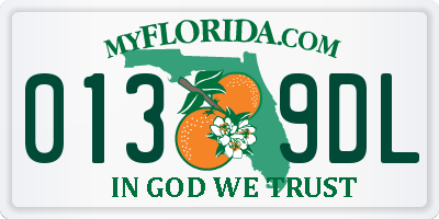 FL license plate 0139DL