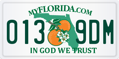 FL license plate 0139DM