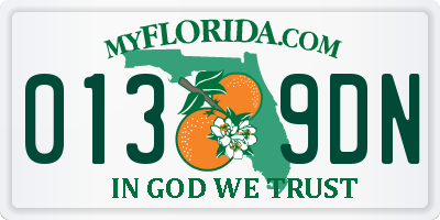 FL license plate 0139DN
