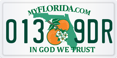 FL license plate 0139DR