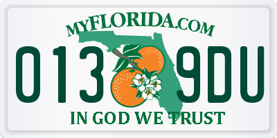 FL license plate 0139DU