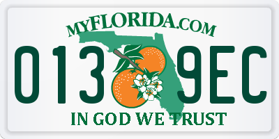 FL license plate 0139EC