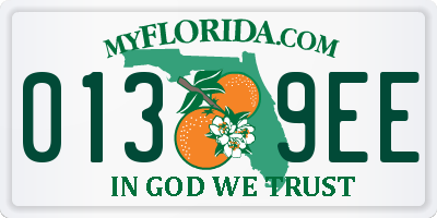 FL license plate 0139EE