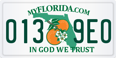 FL license plate 0139EO