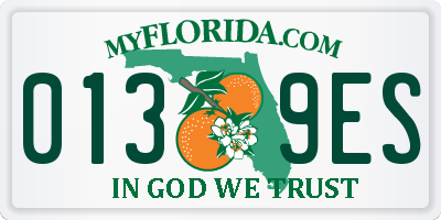 FL license plate 0139ES