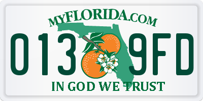 FL license plate 0139FD