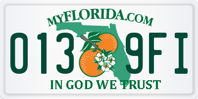 FL license plate 0139FI