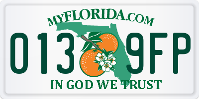 FL license plate 0139FP