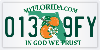FL license plate 0139FY