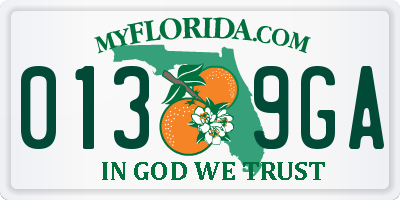 FL license plate 0139GA