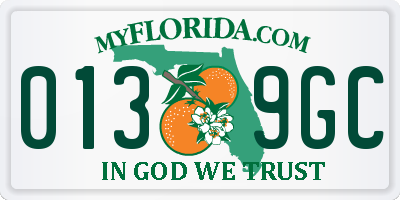 FL license plate 0139GC