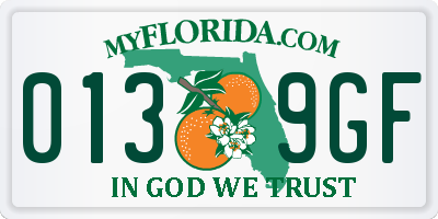 FL license plate 0139GF