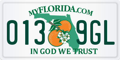 FL license plate 0139GL