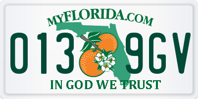 FL license plate 0139GV
