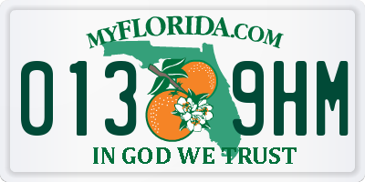 FL license plate 0139HM