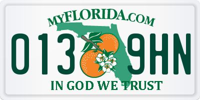 FL license plate 0139HN