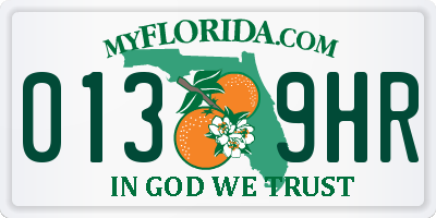 FL license plate 0139HR