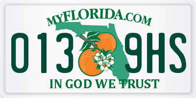 FL license plate 0139HS