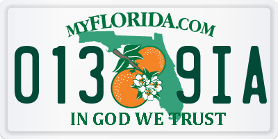 FL license plate 0139IA