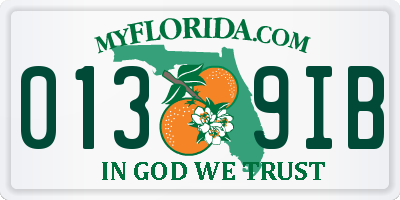 FL license plate 0139IB