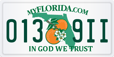 FL license plate 0139II