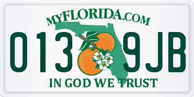 FL license plate 0139JB